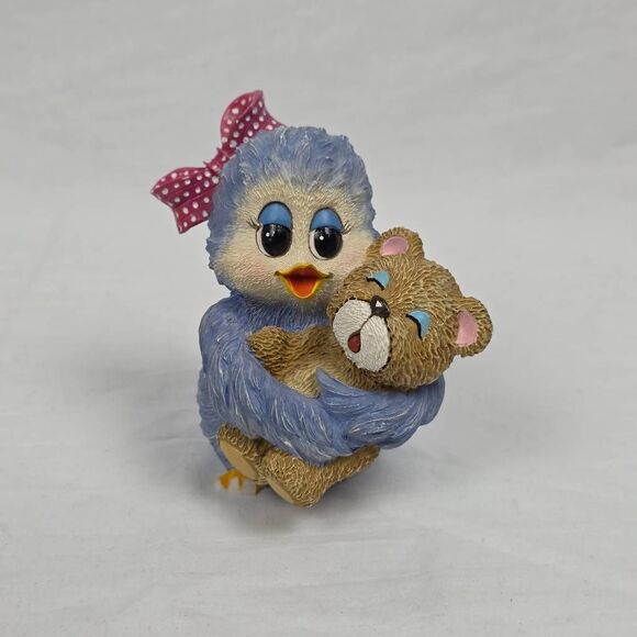1998 Sonshine Promises Blue Bird & Teddy Figurine - Picture 1 of 6